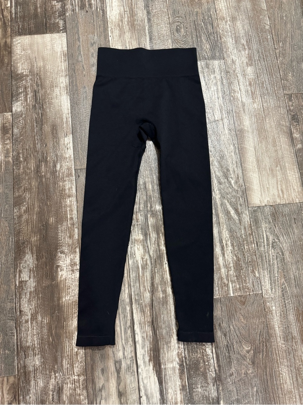 OQQ Black High-Waist Leggings